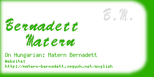 bernadett matern business card